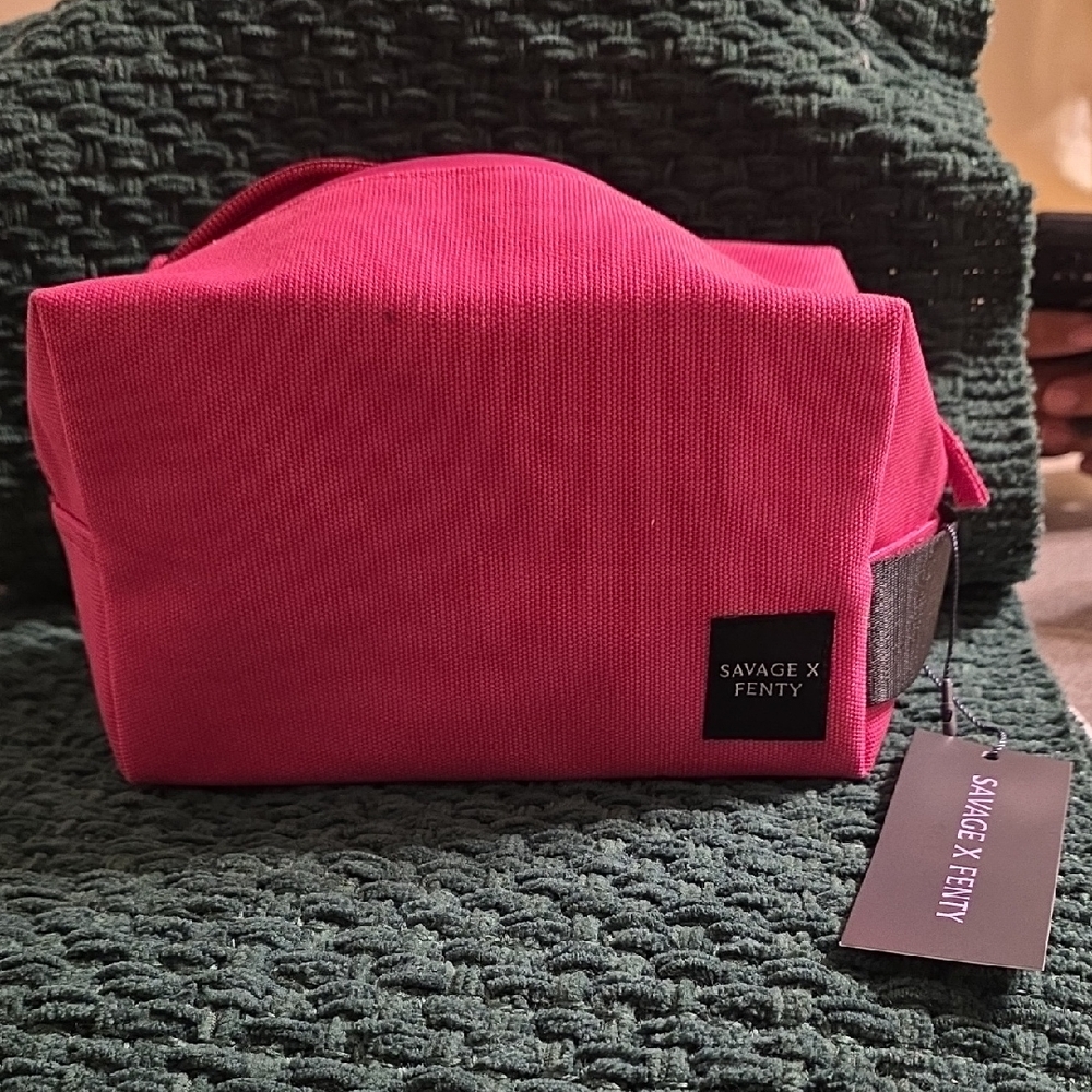 Savage X Fenty Bold Pink Cosmetic Bag